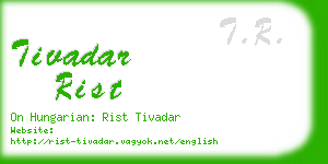 tivadar rist business card